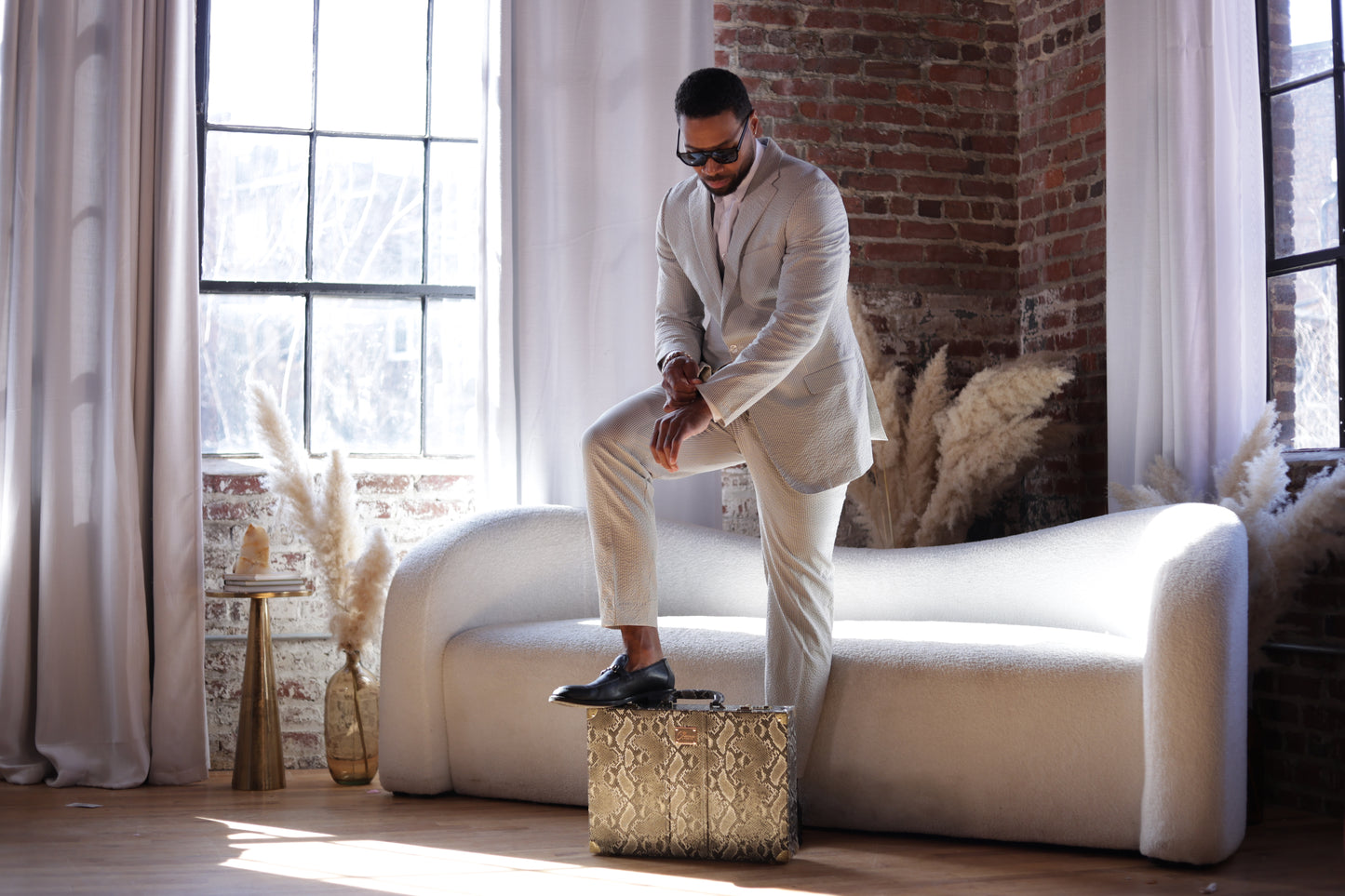 Black Multi Python Briefcase