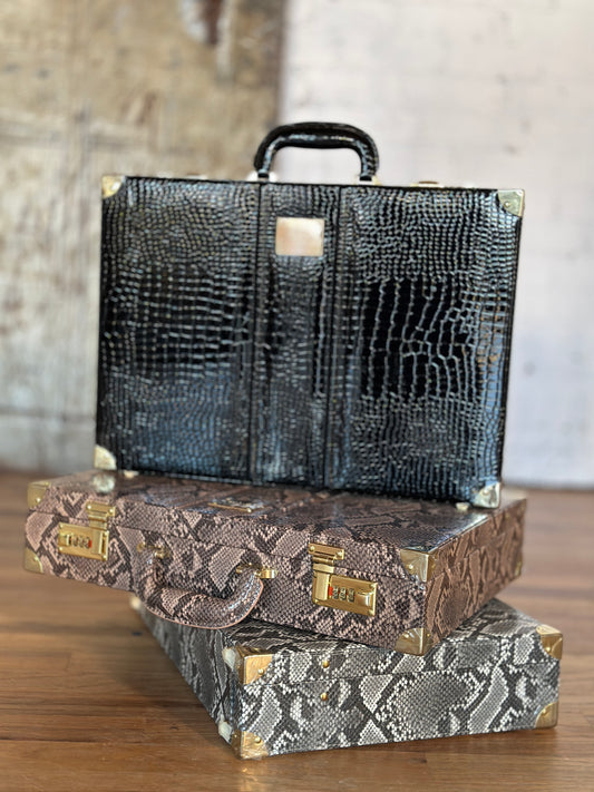 Black Croc Briefcase